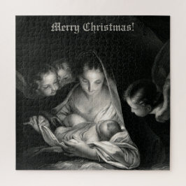 Puzzle Natividad Niño Jesús Virgen María Angelo Blanco Ne