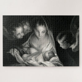 Puzzle Natividad Niño Jesús Virgen María Angelo Blanco Ne
