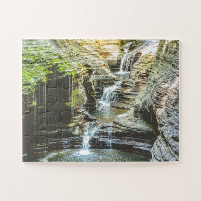 Puzzle Naturaleza de Glen Watkins Watkins Waterfall sobre (Horizontal)