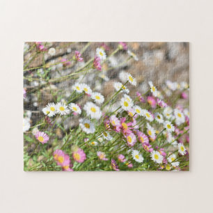 Puzzle Naturaleza de las flores rosadas rosadas en miniat