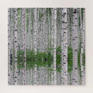 Puzzle Naturaleza de los bosques de árboles de aves