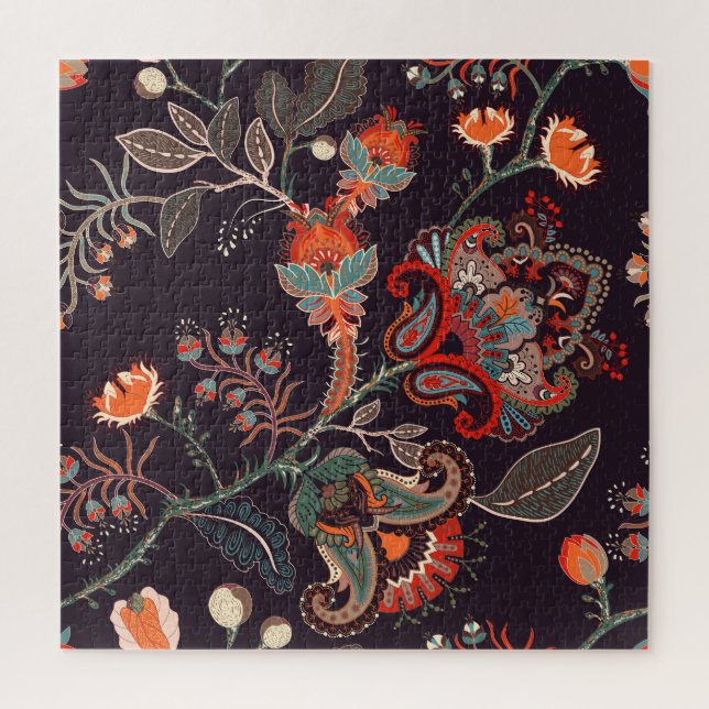 Puzzle Naturaleza india floral grande sin foco (Vertical)
