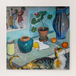 Puzzle Naturaleza muerta con gato | Auguste Macke |