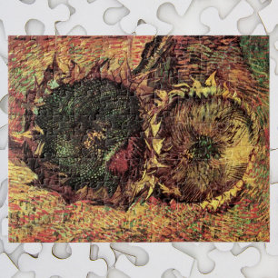 Puzzle Naturaleza Muerta Dos Girasoles Cortados por Vince