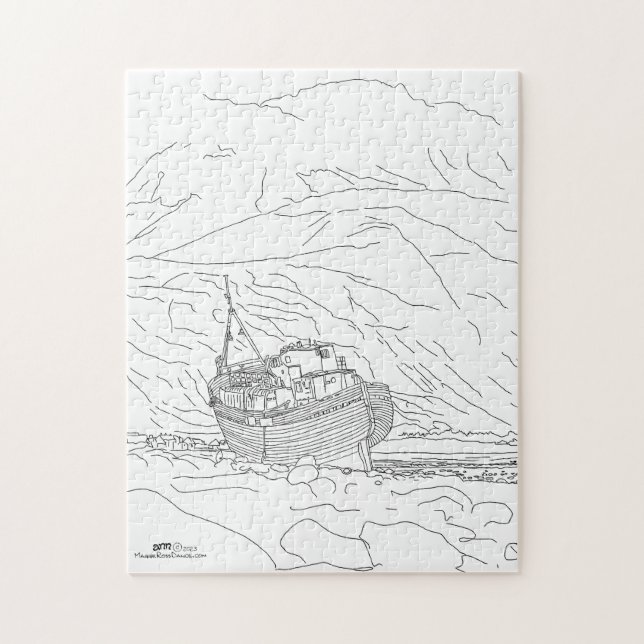 Puzzle Naufragio de Corpach Escocia (Vertical)