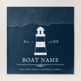 Puzzle Nautical Bote Name Faro personalizado