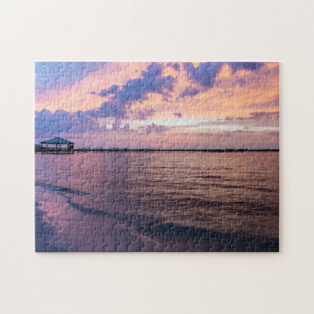 Puzzle Navarre Beach Magic Hour Purple Sunset (Horizontal)