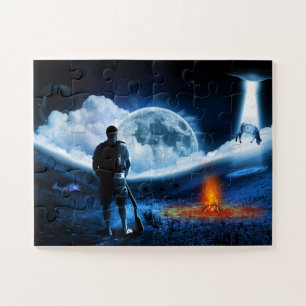 Puzzle Nave Espacial de Abducción de Ganado Alienígena OV