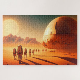 Puzzle Nave espacial de colonizadores humanos en Marte Ci
