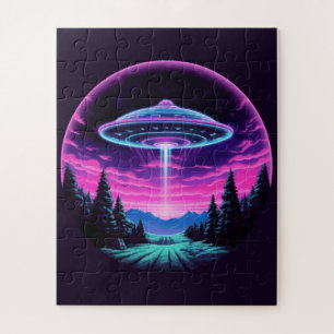 Puzzle Nave Espacial Extraterrestre Retro Futurista