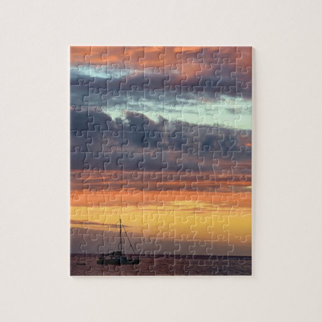 Puzzle Navegando al atardecer Hawaii - 8x10 - 110 pcs. (Vertical)