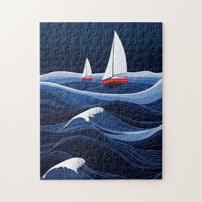 Puzzle Navegando por las olas - Aventura Náutica (Vertical)