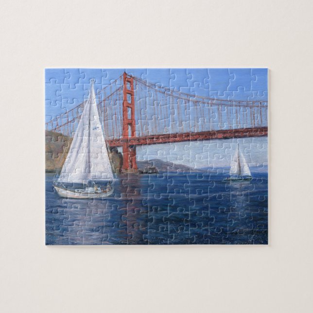 Puzzle : Navegar bajo el puente Golden Gate" (Horizontal)