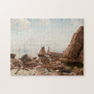 Puzzle Naves ancladas en un fiordo sueco