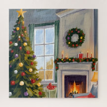Navidad alegre y feliz | Árbol de chimenea alegre