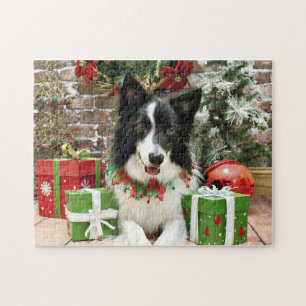 Puzzle Navidad - border collie - Jessup