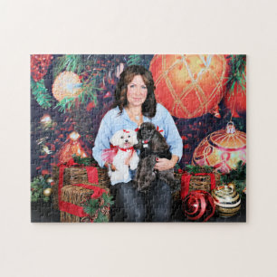 Puzzle Navidad - caniche de Amiche - Tinkerbell maltés
