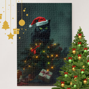 Puzzle Navidad caótica y divertida con gatos