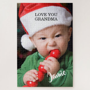 Puzzle Navidad con foto de bebé moderno