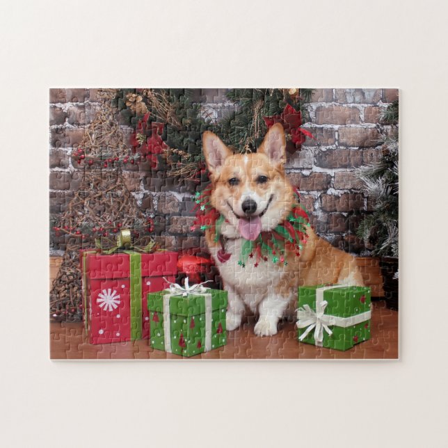 Puzzle Navidad - Corgi - caloría (Horizontal)