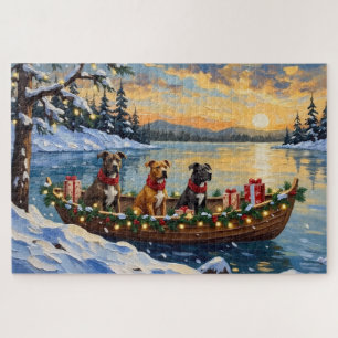 Puzzle Navidad de barco de Pitbull