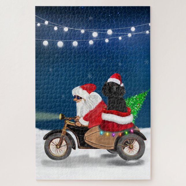 Puzzle Navidad de Caniche (Vertical)