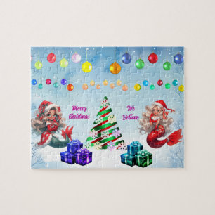 Puzzle Navidad de sirena 