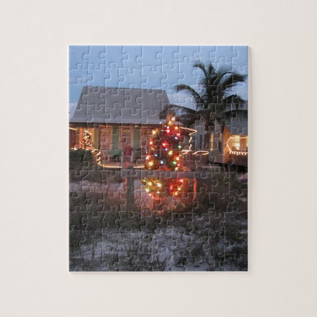 Puzzle Navidad del tema de la playa (Vertical)