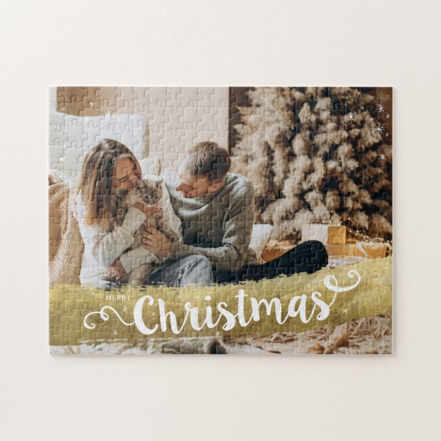 Puzzle Navidad Dorada Moderna (Horizontal)