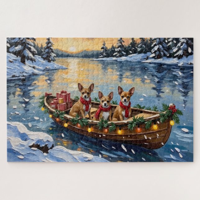 Puzzle Navidad en Barco Chihuahua Fiesta (Horizontal)