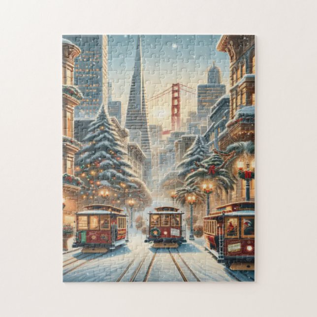 Puzzle Navidad en San Francisco – Golden Gate (Vertical)