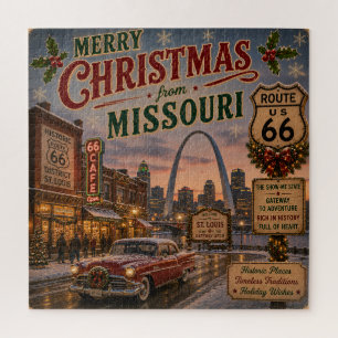 Puzzle Navidad en St Louis en la Mother Road