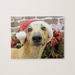 Puzzle Navidad - galgo - Pena