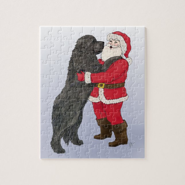 Puzzle Navidad Jowly de Terranova que saluda (Vertical)
