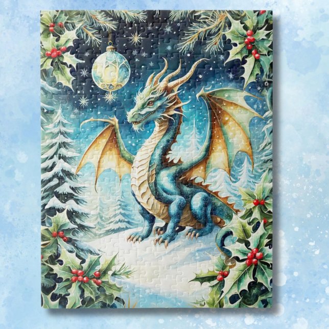 Puzzle Navidad Mágica del Dragón con Acebo (Subido por el creador)