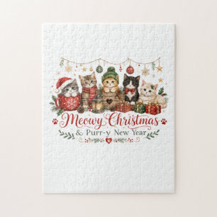 Puzzle Navidad Meowy y Año Nuevo Ronroneo