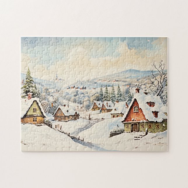 Puzzle Navidad Merry Christmas vintage (Horizontal)