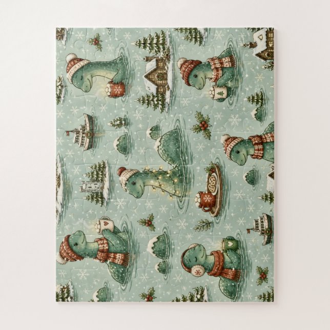 Puzzle Navidad Nessie Monstruo del Lago Ness Acogedores C (Vertical)