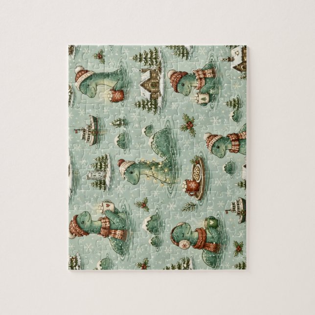 Puzzle Navidad Nessie Monstruo del Lago Ness Acogedores C (Vertical)