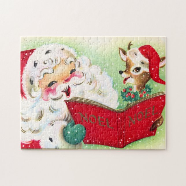 Puzzle Navidad retro vintage  (Horizontal)