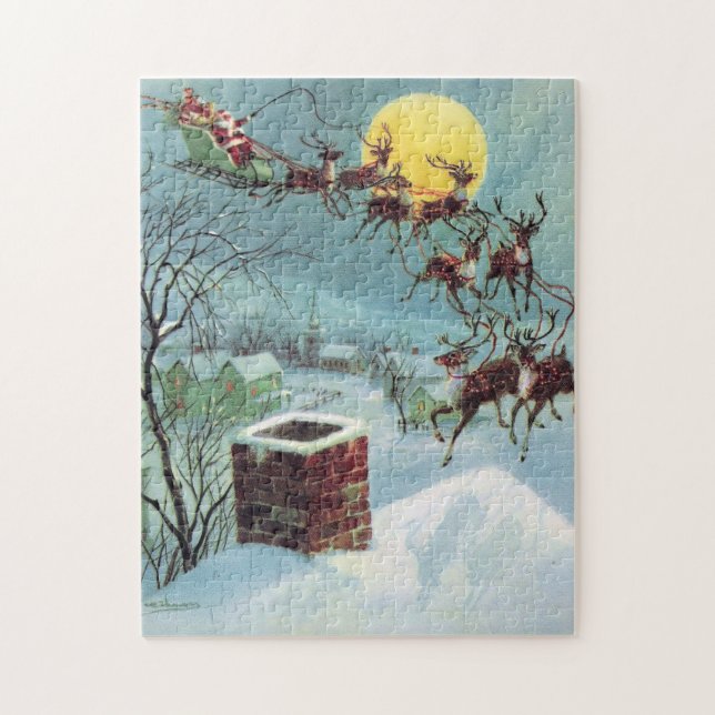 Puzzle Navidad retro vintage (Vertical)