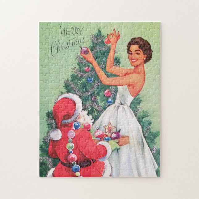 Puzzle Navidad retro vintage (Vertical)