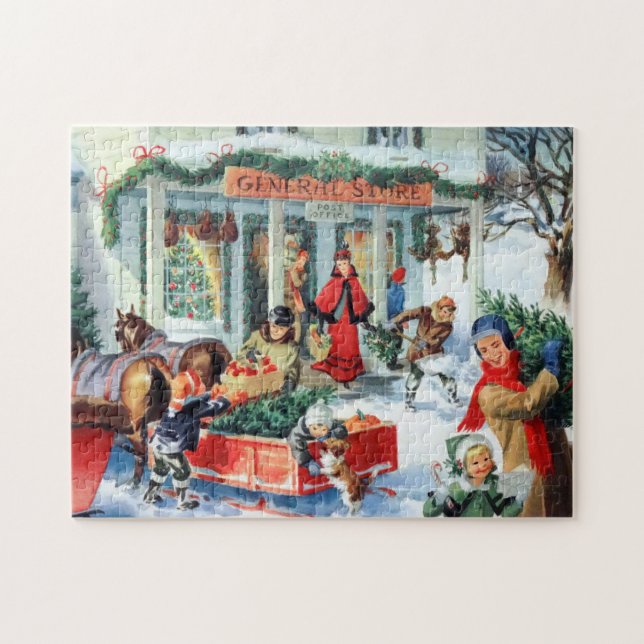 Puzzle Navidad retro vintage (Horizontal)