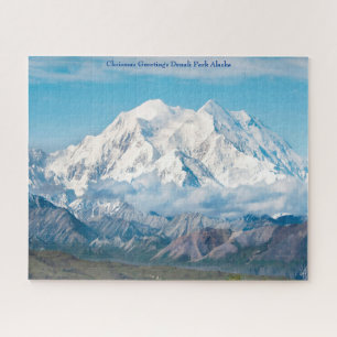 Puzzle Navidad Saludos al Parque Nacional Denali Alaska.