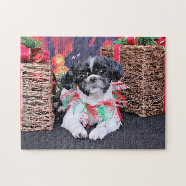 Puzzle Navidad - Shih Tzu - Sadie (Horizontal)