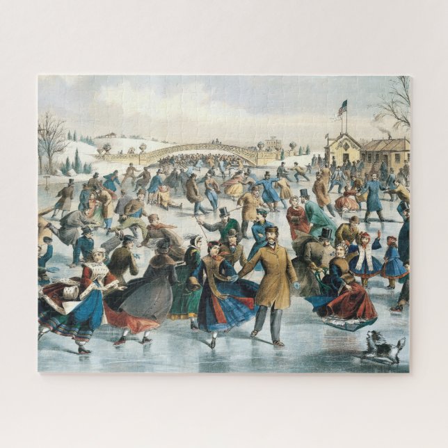 Puzzle Navidad Victoriana Central Park Currier & Ives (Horizontal)