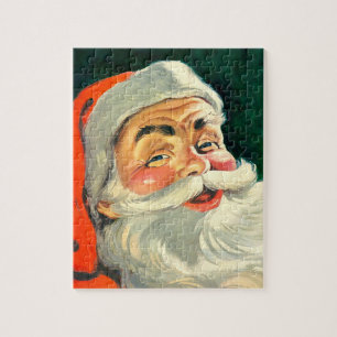 Puzzle Navidad Vintage, Alegre Santa Claus Retro de los 5