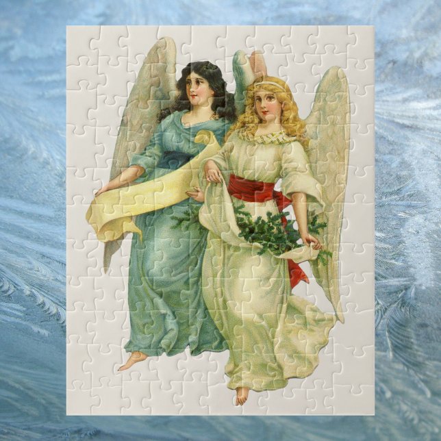 Puzzle Navidad vintage, ángeles victorianos angélicos (Subido por el creador)