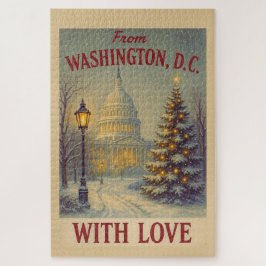 Puzzle Navidad Vintage Desde Washington, DC Con Amor