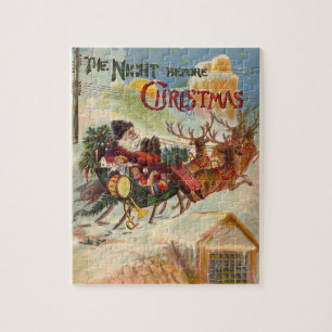 Puzzle Navidad Vintage, La Noche Antes de Navidad